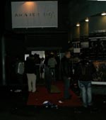 Indgangen til Amager Bio, hvor Danish Metal Awards blev afholdt, med rød løber og det hele.