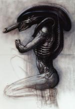 Konceptskitse til 'Alien' (1979).
