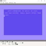 Commodore 64'erens startskærm, her vist i VICE-emulatoren.