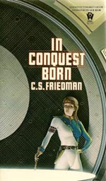 Førsteudgaven af 'In Conquest Born', Daw Books 1987.