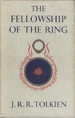 Forsiden af førsteudgaven af 'The Fellowship of the Ring' fra 1954