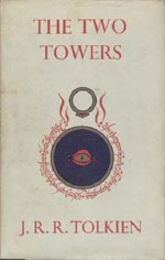 Forsiden af førsteudgaven af 'The Two Towers' fra 1954.