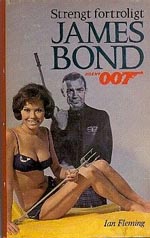 Forsiden af den danske førsteudgave af 'For Your Eyes Only', der udkom under titlen 'Strengt fortroligt'. Forlaget Skrifola, 1966.