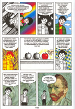 Han kommer også ind på farvetegneserien...