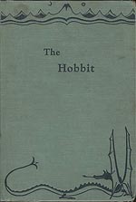Forsiden af førsteudgaven af 'The Hobbit' fra 1937.
