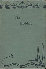 Forsiden af førsteudgaven af 'The Hobbit' fra 1937 Forsiden af førsteudgaven af 'The Hobbit' fra 1937.