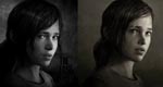 Et eksempel på, hvordan Ellie udviklede sig fra at være næsten total lighed med Ellen Page til blot lighed med Ellen Page.