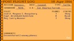 Post flight log.