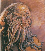En af Berni Wrightsons konceptskitser til det aldrig realiserede Innsmouth-projekt