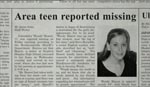 Et styk manglende teenager Et styk manglende teenager.