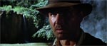 Indiana Jones med en barsk mine ved filmens begyndelse Indiana Jones med en barsk mine ved filmens begyndelse