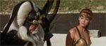 Sonja og hendes våbenlæremester - nøjagtigt som i 'Conan the Barbarian'.