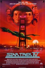 Den originale filmplakat for 'Star Trek IV: The Voyage Home'.