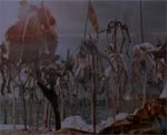 en vision ser Daggett krigen i Himlen - det er spiddede engle i massevis (og et sikkert tegn på, at Gregory Widen har set 'Bram Stoker's Dracula')