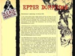 Forsiden af 'Sleazehound's postapokalyptiske tema 'Efter Dommedag' Forsiden af 'Sleazehound's postapokalyptiske tema 'Efter Dommedag'.