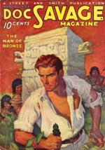 Forsiden af første nummer af 'Doc Savage Magazine', marts 1933