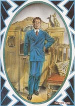 Carl Stanford - overskurken i 'Shadows of Yog-Sothoth' - farveplanche af Nick Smith. Skurkens navn er afledt af Sandy Petersens fulde navn, Carl Sanford Joslyn Petersen