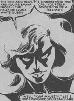 Jean Grey som Phoenix i #131 - her er hun endnu ikke blevet Dark Phoenix, men man fornemmer allerede nu, hvilken vej det går.