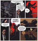 Hellboys vredesudbrud da han finder ud af at der er blevet sat en bombe i Roger.