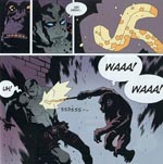 Abe Sapiens, Hellboys arbejdskollega, har her problemer med en meget intelligent og sadistisk abe.