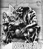 Rumvæsnet Nosferatu, der antager sine ofres skikkelse, i Ron Smith fantastiske og karakteristiske streg.