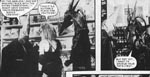 Torquemada og Nemesis i papmaché og fotograferet i en Forbidden Planet-butik