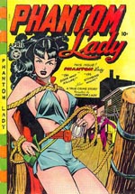“Sexual stimulation by combining ‘headlights’ with the sadist’s dream of tying up a woman,” bemærkede dr. Wertham om coveret til 'Phantom Lady' #17 (1948).