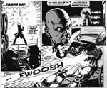 Den joviale kæmperobot Charlie tegnet af Dave Gibbons Den joviale kæmperobot Charlie tegnet af Dave Gibbons.