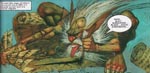 En aldrende Ukko, der kæmper med at få nedfældet Slaines blodige saga En aldrende Ukko, der kæmper med at få nedfældet Slaines blodige saga.