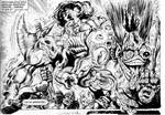 Slaine får en warp spasm, som Belardinelli tegner helt specielt.