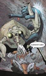 Drizzt reddes i sidste øjeblik af Guenhwyvar.