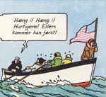 Pearys båd, som den så ud før omtegningen i 1954 - med amerikansk flag