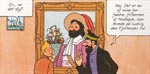 Tintin og Kaptajn Haddock foran maleriet af friherren af Hadoque.