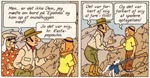 Efter et sammenstød på skibet, møder Tintin igen Rastapopoulos.