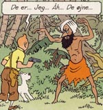 Den drabelige fakir, Tintin løber på i Indien.