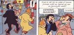 Tintin og Haddock bumper tilfældigt ind i general Alcazar.