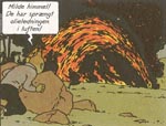Tintin er vidne til sabotage mod en olierørledning.