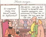 Tintin diskuterer situationen med syldaviens Kong Muskar