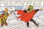 På vej gennem bjergene får kaptajnen sig en tår over tørsten
