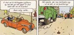 Fin suspenseopbygning af Hergé.
