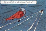 Tintin og Haddock eftersætter en speedbåd, hvor Tournesol er ombord.