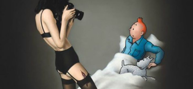 Tintins ukendte lyster – En udstilling af Ole Ahlbergs Tintin-værker