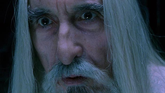 Lee som Saruman i 'The Lord of the Rings: The Fellowship of the Ring' (2001).