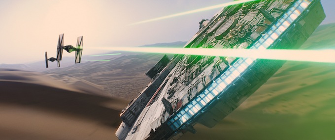 Screenshot fra teaser-traileren til 'Star Wars: Episode VII - The Force Awakens'.